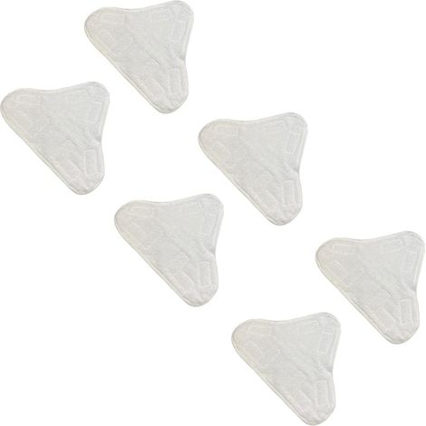 Lot de 6 pads de nettoyage universels en microfibre,Compatible balai vapeur tampons en tissu lavables en Triangle de nettoyage pour sols couvercle pour le Vapeur couvercle pour le chiffon (1/5)