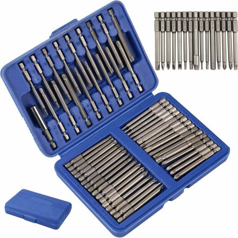 50tlg Schraubendreher Bitsatz 75mm Lange Spezial Set Sicherheits Schrauben (1/5)