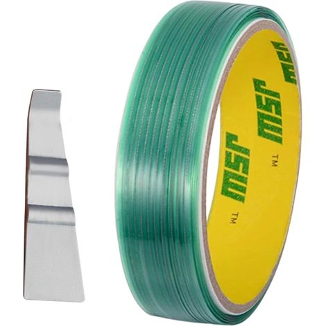Ensemble d'outils de Film de Voiture,10M Ruban de Découpe en Vinyle, Ruban Adhésif pour Carrosserie Automobile, Découpe Précise et Sans Rayure,Avec 1 Pcs Grattoir de Bouchon (1/5)