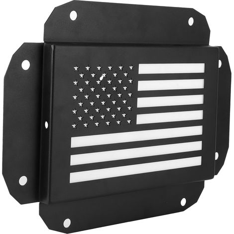 Suppression de roue de secours pour hayon arrière Jeep JK 07-17, plaque LED feu rouge motif drapeau américain (1/5)
