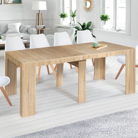 Consola extensible ORLANDO, 10 plazas, 235 cm, madera efecto haya (1/5)