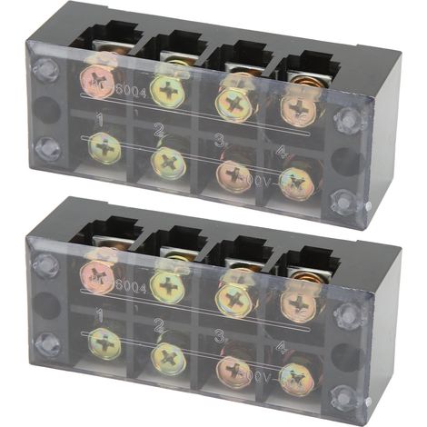 Bloc de connexion 600V 60A, 4 pôles pour terre et câblage facile, bornier puissance industriel (1/5)