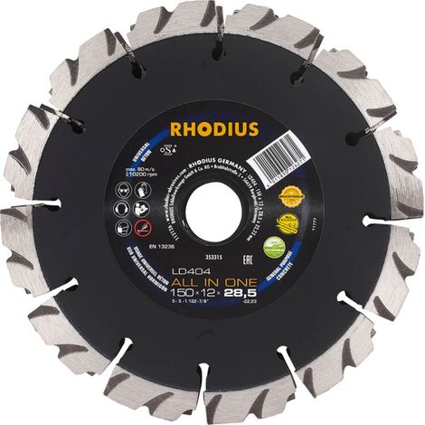 Rhodius 353315 Disque à tronçonner diamanté 150 mm 1 pc(s) Béton (1/3)