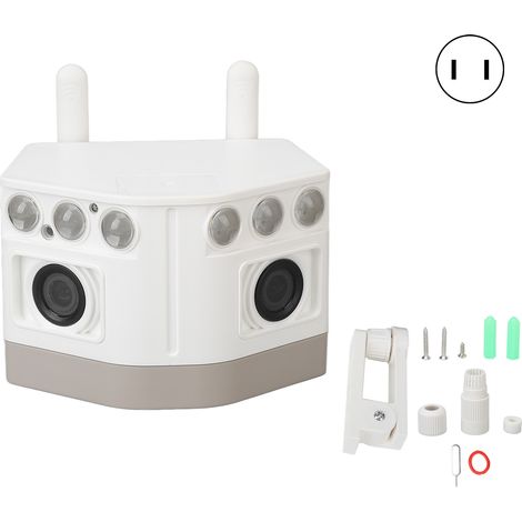 Caméra de surveillance nocturne détection de mouvement 180° grand angle audio bidirectionnel alarme 110-240V pour maison prise US (1/5)