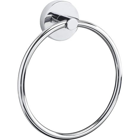Anneau porte-serviettes en acier inoxydable - Porte-serviettes de salle de bain 16 cm (6,29 pouces), crochet porte-serviettes-AquaForge (1/5)