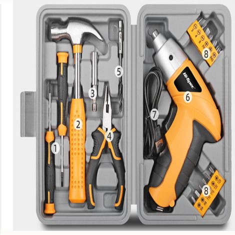 Tournevis Électrique 3,6V – Kit 20 Pièces Sans Fil Rechargeable USB Coffret