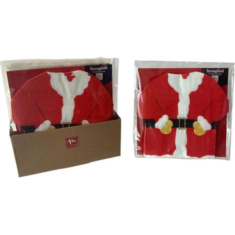 Tovaglioli Babbo Natale 15 pezzi 33 x 33 cm Mercury