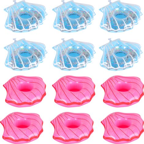 Lot de 12 sous-verres gonflables pour boissons, décoration de piscine amusante