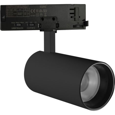 Spot LED triphasé sur rail PowerTempérature de couleur variable 202530W 600040003000K Noir [ATL080030-TB]Greenice