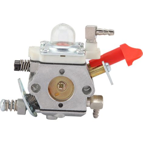 Vergaser für Walbro-Feldmäher WT-997, 664 und 668 aus Metall, inklusive 2 Distanzstücken, 2 Kugeln und Filterrohren. Robustes Metallmaterial, 8,5 x 5,5 x 2,9 cm, silberfarben. (1/5)