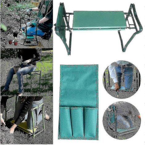 Sac à outils pour genouillère de jardin 25-26. Banc de jardin avec pochette à outils. Siège robuste protégeant les genoux pour le jardinage en extérieur (sac seul, non inclus). (1/2)