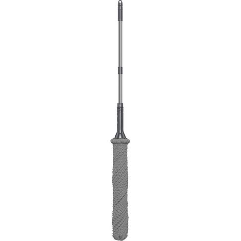 Mop Rotante in Acciaio Inox 128cm – Testina in Microfibra Autocentrifugante – Design Ergonomico Elegante – Ideale per Pulizia Pavimenti in Legno, Laminato e Piastrelle (1/5)