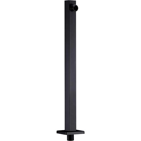 Maison Exclusive - Bras de support de douche Carré Inox 201 Noir 40 cm (1/5)