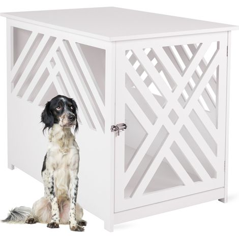 WONDERMAKE® Armoire à litière pour Chat, Grande Maison de Toilette en Bois pour bac à litière, Meuble Moderne Polyvalent, 73,5 x 51,5 x 57 cm, Blanc