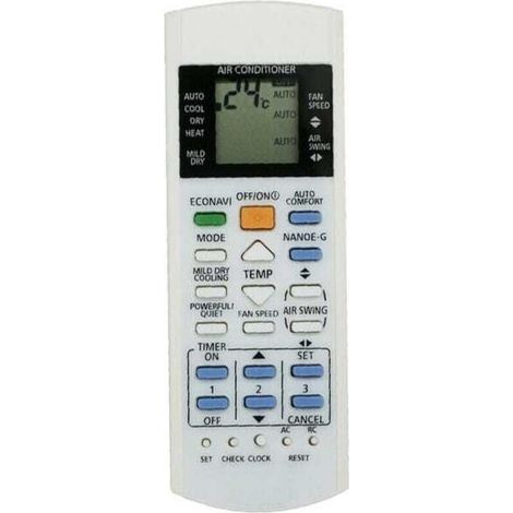 Télécommande de remplacement pour climatiseur Panasonic, ABS blanc, A75C3300 3208 3706 3708 3883 (1/5)