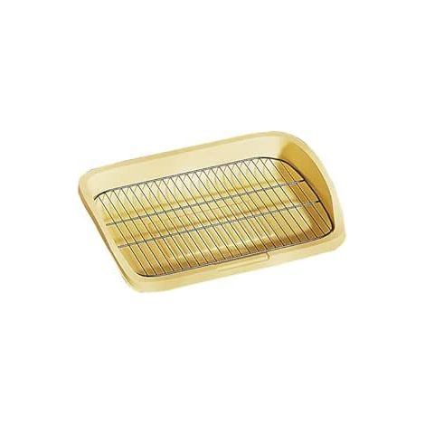 Plateau de Pot pour Chien, Toilettes D'entraînement pour Chiens, Bac à Litière Amovible pour Chiens de Petite et Moyenne Taille Jaune grande taille (1/5)