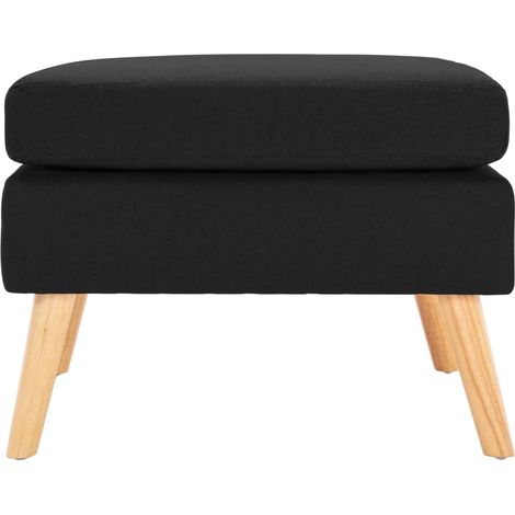 Repose-pied Noir Tissu