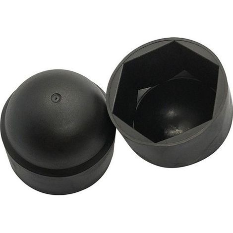 Lntyq 100 pièces - Cache vis écrou de protection M8 clef de 13 mm - plastique NOIR (1/3)