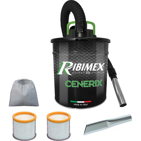 ASPIRACENERE ELETTRICO CENERIX 800 W - 18 L con doppio filtro e lancia piatta