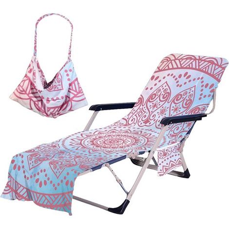 Telo copri sdraio "Bohemia" con tasche laterali telo spesso e ad asciugatura rapida per lettini, piscina, giardino, spiaggia e hotel. Antiscivolo. (1/5)