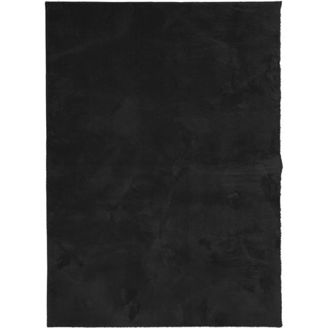 Tapis HUARTE à poils courts doux et lavable noir 240x340 (1/5)