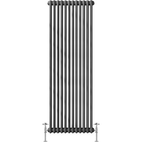 Warmehaus Traditional Radiator 2 Column Anthracite Vertical Tall Radiators 1800 x 560mm (1/4)