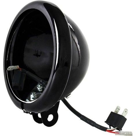 Boîtier de phare LED moto 5,75" pour Harley Davidson Craftride HG2 noir