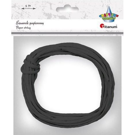 Spago di carta nero TITANUM 3,5 mm x 5 m - per imballaggi e progetti creativi