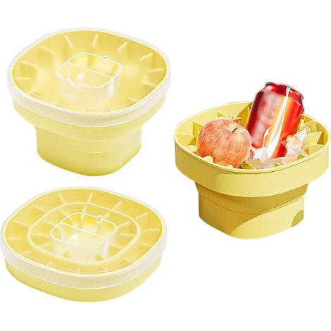 Bac à glaçons pliable avec couvercle en silicone, moule facile à démouler sans BPA pour whisky et boissons