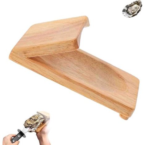 Pinza per ostriche in legno, supporto per ostriche, per aprire le ostriche, pratico accessorio da cucina, 13 x 8,2 x 5 cm (1/5)