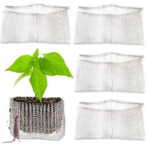 Protection Racines Acier Inoxydable plantes Panier la Prévention des Campagnols pour Légumes Arbre Fruitier Fleurs Plantes Contre les Souris Morsure des Racines (1/5)