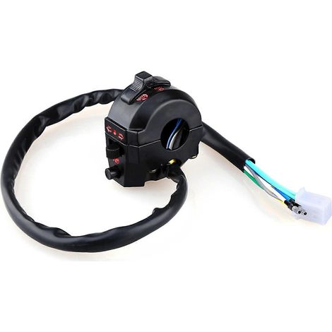 7/8 Zoll Motorrad-Lenkerschalter links, Hupe, Blinker, Fern-/Abblendlicht, schwarz, neu (1/5)
