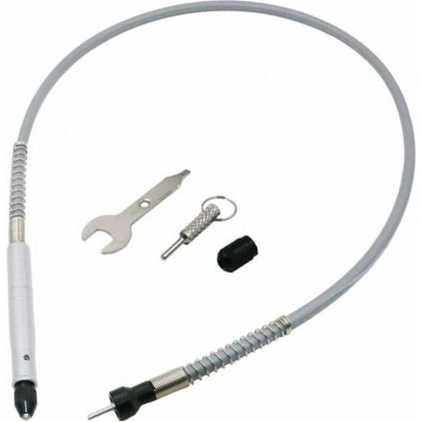 1/8' (3.175 mm) flexible shaft adapter, flexible chuck extension, small electric grinder accessory, silver (1/4)