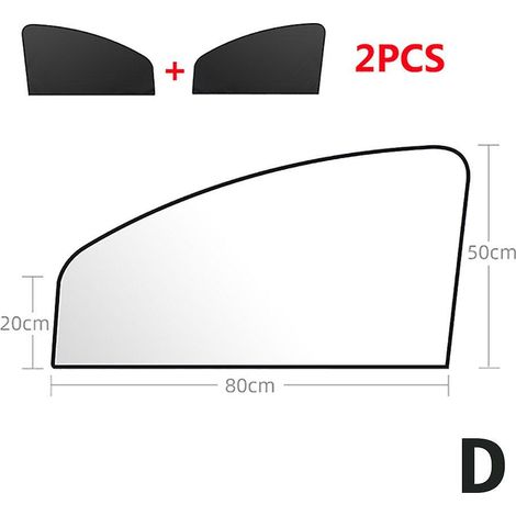 Rideaux magnétiques pour voiture, pare-soleil de voiture, protection UV, film pare-soleil en maille pour vitres, protection estivale pour vitres, côté conducteur et passager