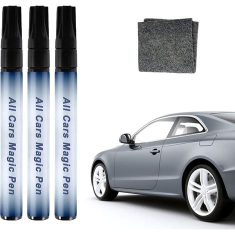 Lot de 3 stylos anti-rayures pour voiture, réparations rapides, transparents, imperméables et adaptés à toutes les couleurs du véhicule, (1/5)