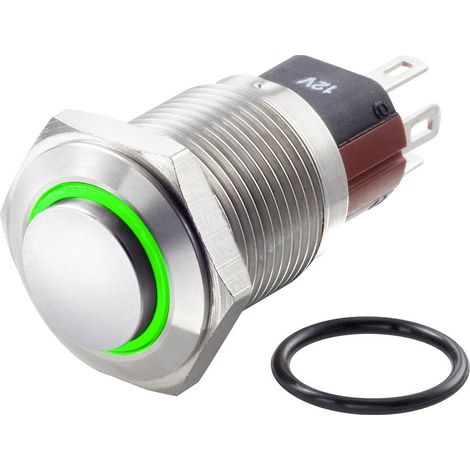 TRU COMPONENTS TC-7495036 TC-GQ16-KH-11E/J/G/12V/S Bouton-poussoir antivandalisme 48 V/DC 2 A 1 x Of (1/3)