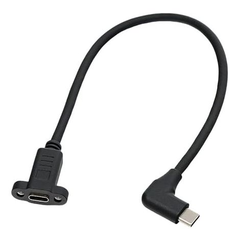 Rallonge USB-C 20 Gbit/s 100 W 4K @ 60 Hz, 0,3 m, prise encastrée à 90° (1/5)