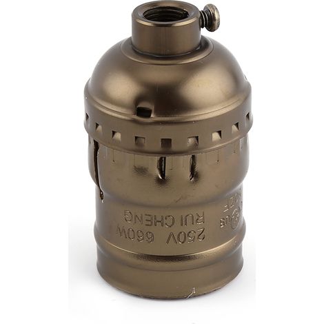 Portalampada E27 vintage – ottone anticato – a sospensione – senza interruttore né cavo – elegante stile industriale