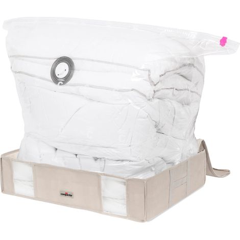 Compactor DUNE 3D Semi-Rigido Scatola Sottovuoto, Taglia L, Beige, 50x65x15.5 cm