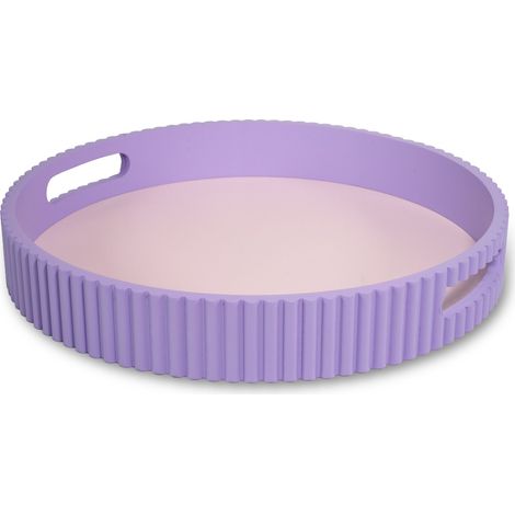 WD LifeStyle Vassoio Viola in MDF Ø30 cm – Vassoio Decorativo per Casa e Tavola (1/2)