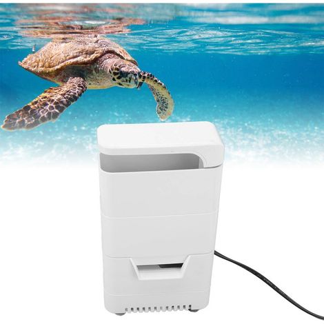 Filtre à Eau pour Terrarium de Tortue, Pompe à Circulation 3 en 1 Nettoyage Fond et Épuration, Prise Européenne 220V 15W- (1/5)