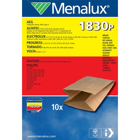 Menalux 900196230 1830P Sacchetti per Bidone Alfatec, Bidone Dpe 192 (1/4)