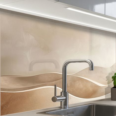 REVETEMENT MURAL DE CUISINE, CRÉDENCE DE CUISINE Beige - Nature - Abstrait - Moderne 80x60