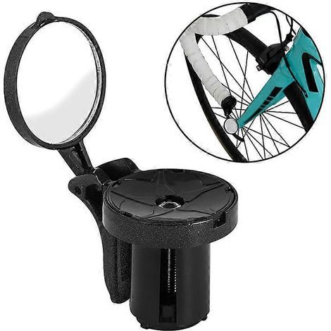 Rétroviseur de sécurité rotatif incassable pour guidon de vélo, mini rétroviseur pour vélo de route (1 pièce) (1/5)