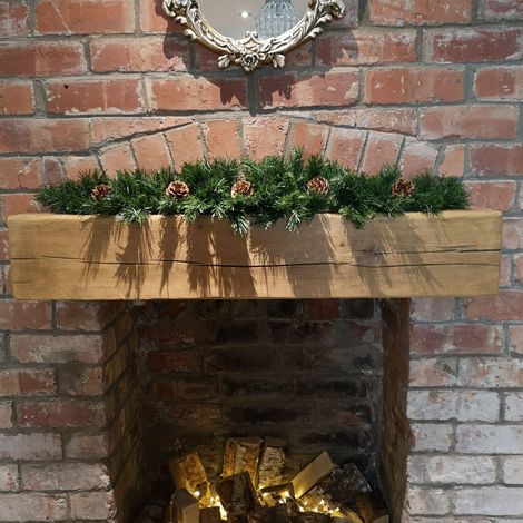 90cm Deluxe Snow Time Princess Green Garland Swag 108 Tips With 5 Pine Cones (1/4)
