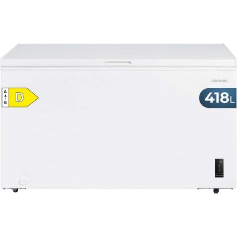 Cecotec Congélateur Coffre 418L Bolero CoolMarket Chest 418P White E. Panier, Contrôle Électronique LED, Roues (1/4)