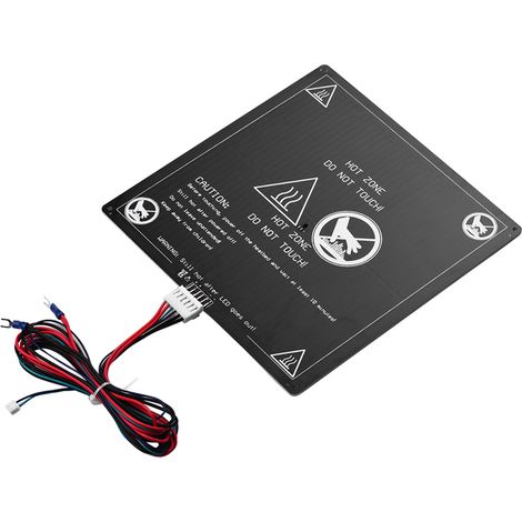 12-V-Heizbett aus Aluminium, 220 x 220 x 3 mm, mit Kabel, Heizbett-Plattform-Kit für ANET A8 und A6 3D-Drucker