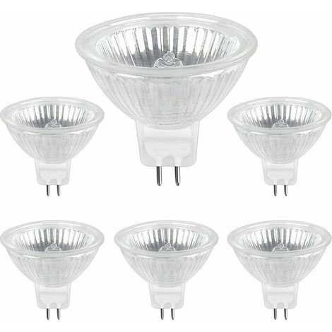 Ampoule Halogene GU5.3 50W 12V, 800lm Blanc Chaud 2700K Dimmable, Ampoule Spot Halogène MR16, 6 pcs