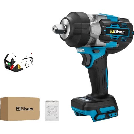 Llave de impacto eléctrica, par de 2800 N·m, compatible con baterías de 18 V, caja de cartón sin batería. (1/2)