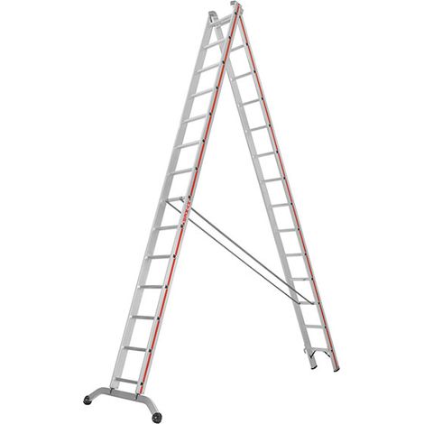 Echelle transformable 2 plans pour franchissement de câbles - 24 barreaux - Sol plat ou irrégulier - 604524 (1/5)